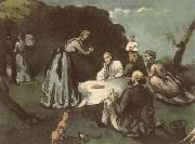 Paul Cezanne Le Dejeuner sur i herbe oil painting on canvas
